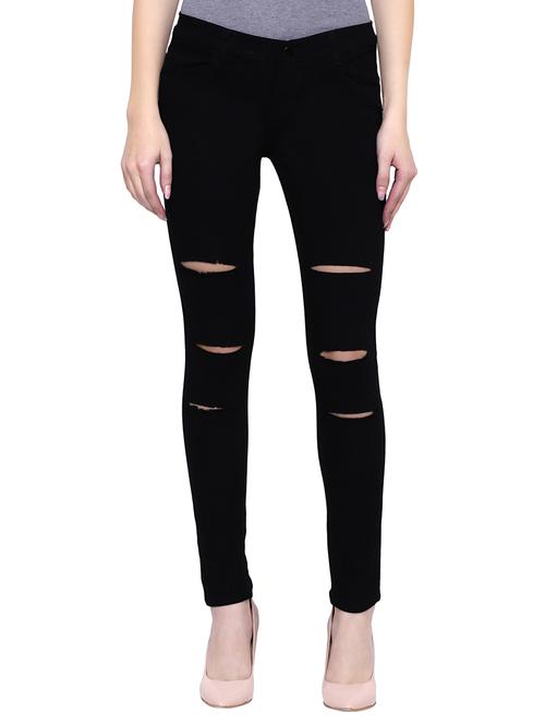 ladder ripped mid rise jeans - 15701269 - Very Small Image - 1