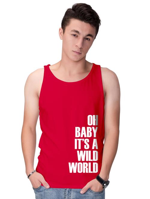 red cotton vest - 15701620 - Very Small Image - 1