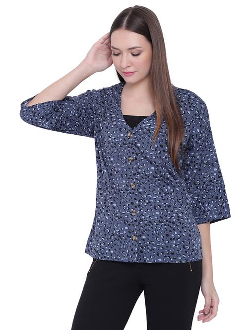 animal print button up shirt - 15701718 - Very Small Image - 1