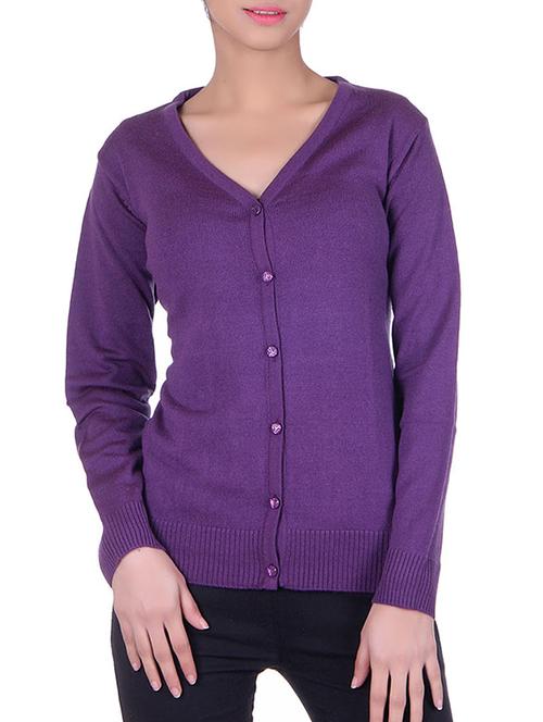 violet knitted cardigan - 15701814 - Very Small Image - 1