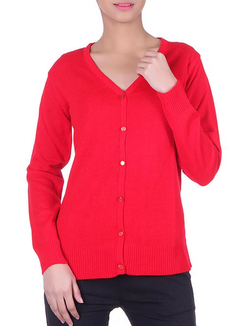 imperial red knitted cardigan - 15701815 - Very Small Image - 1