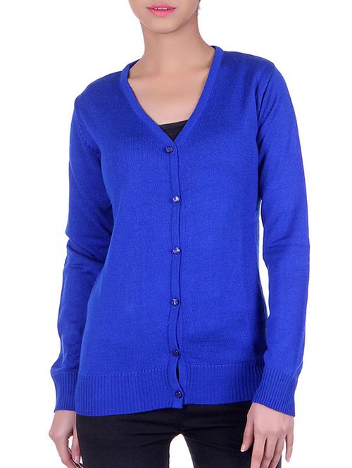 azure blue knitted cardigan - 15701816 - Very Small Image - 1