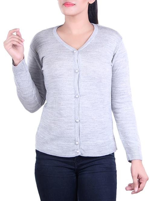 melange knitted cardigan - 15701817 - Very Small Image - 1