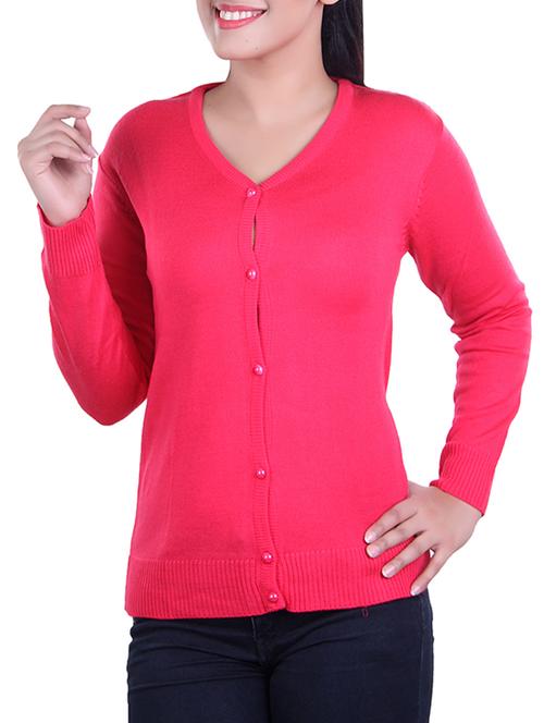 rose pink knitted cardigan - 15701818 - Very Small Image - 1