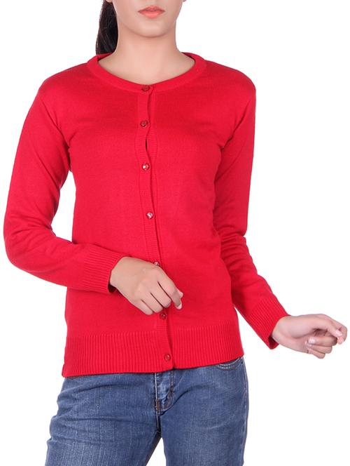 imperial red knitted cardigan - 15701823 - Very Small Image - 1