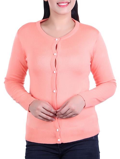 rose pink knitted cardigan - 15701826 - Very Small Image - 1