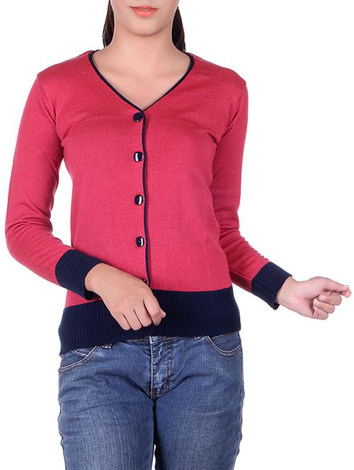 contrast piping detail cardigan - 15701828 - Very Small Image - 1