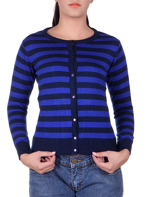 striped knitted cardigan - 15701836 - Very Small Image - 1