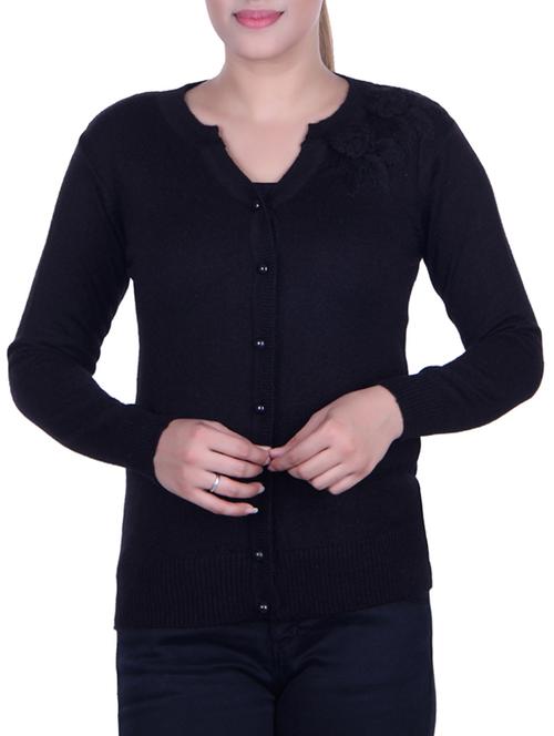 floral embroidered knitted cardigan - 15701840 - Very Small Image - 1