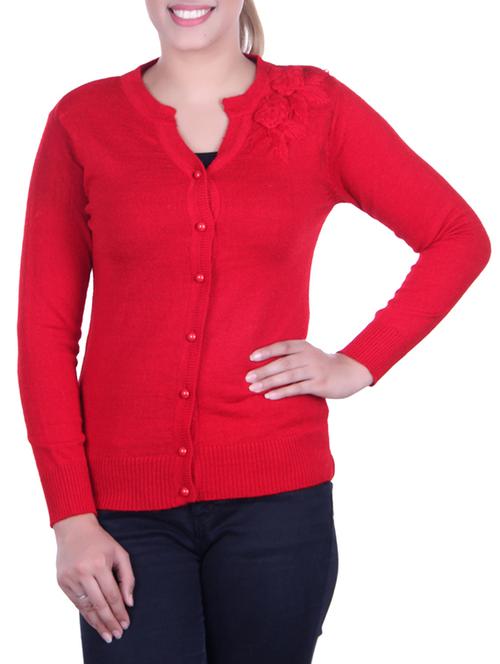 floral embroidered knitted cardigan - 15701842 - Very Small Image - 1