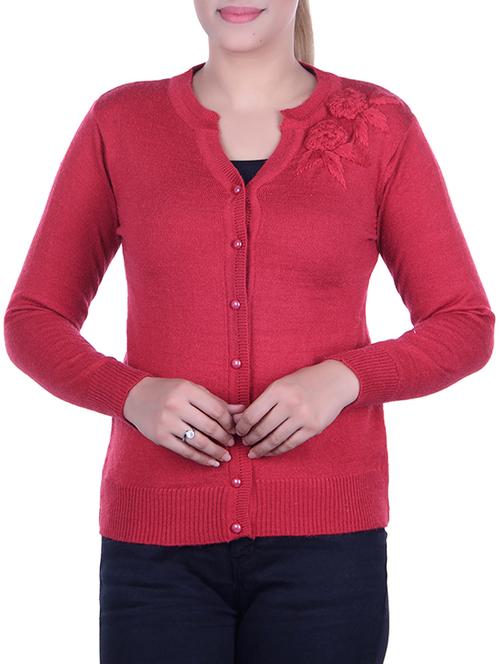 floral embroidered knitted cardigan - 15701843 - Very Small Image - 1