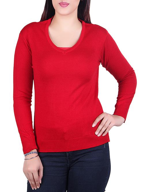 v-neck knitted pullover - 15701862 - Very Small Image - 1