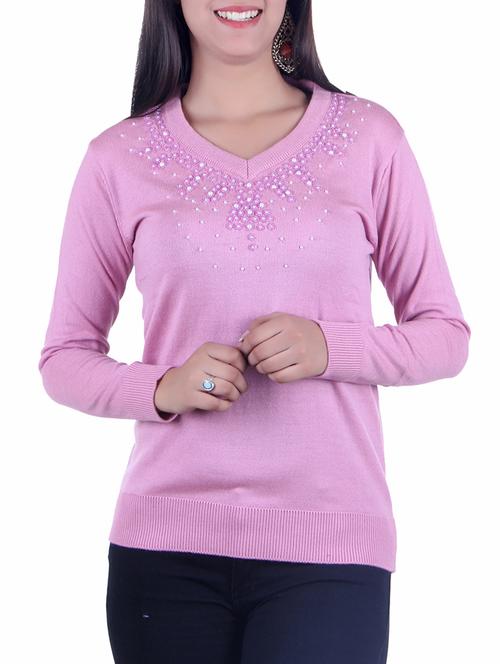 pearl embellished mock neck top - 15701880 - Very Small Image - 1