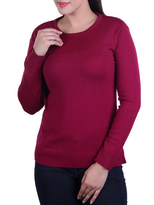 purple solid knitted top - 15701891 - Very Small Image - 1