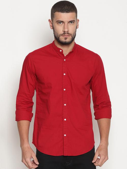 red cotton casual shirt - 15702953 - Very Small Image - 1