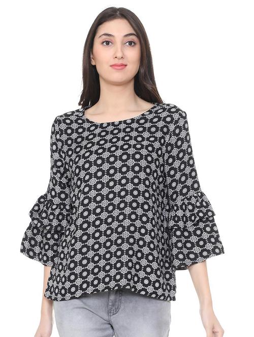 keyhole beck bell sleeved top - 15703854 - Very Small Image - 1