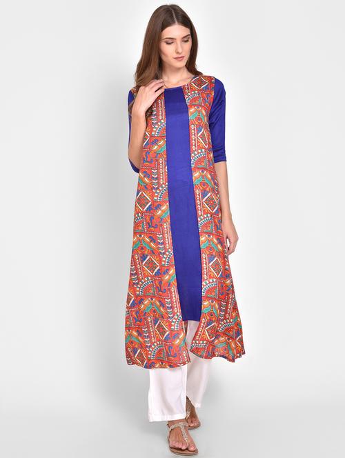 layered kurta with jacket - 15704139 - Very Small Image - 1