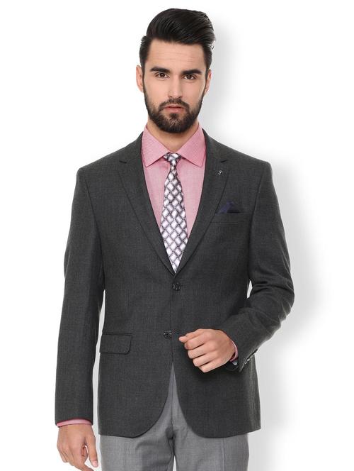 grey wool formal blazer - 15704527 - Very Small Image - 1