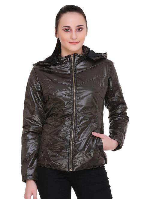 hooded neck quilted jacket - 15705344 - Very Small Image - 1