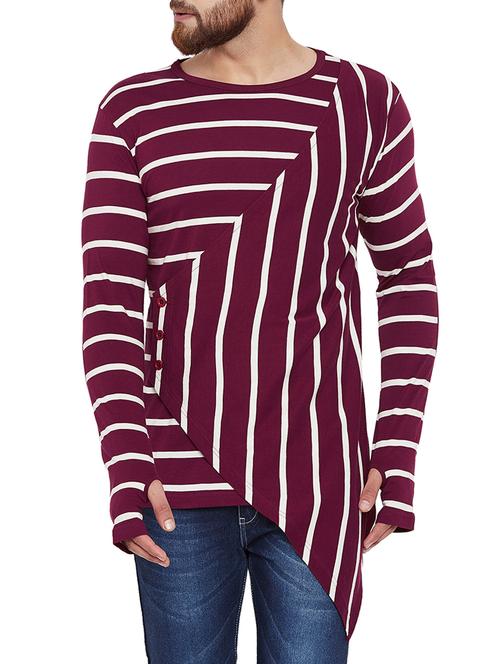 maroon cotton tshirt - 15705472 - Very Small Image - 1