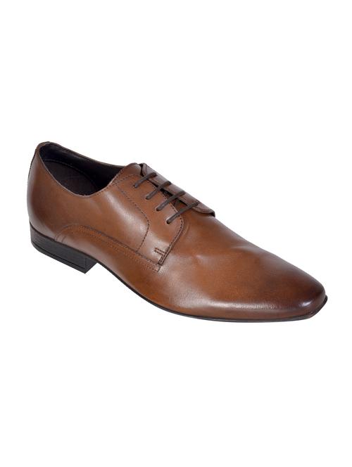 tan leather lace-up derbys - 15705493 - Very Small Image - 1