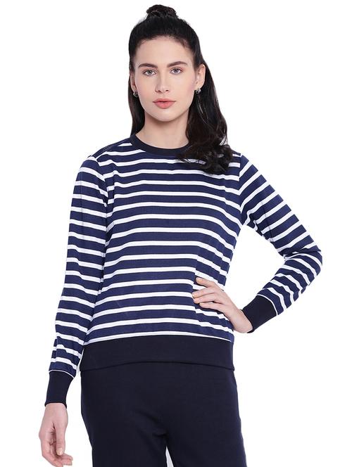 navy striped sweatshirt - 15705908 - Very Small Image - 1