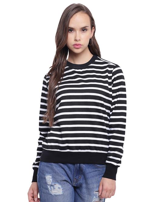 crew neck striped sweatshirt - 15705910 - Very Small Image - 1