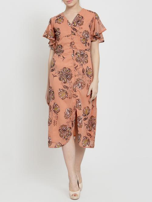 ruffle sleeved floral dress - 15705912 - Very Small Image - 1