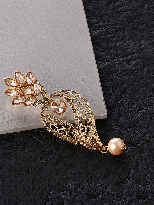 gold plated drop earring - 15706252 - Very Small Image - 1