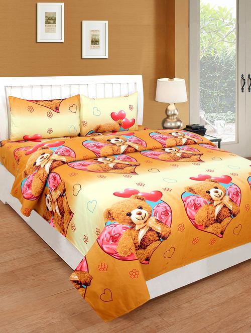 144 tc double bedsheet with 2 pillow covers - 15706606 - Very Small Image - 1