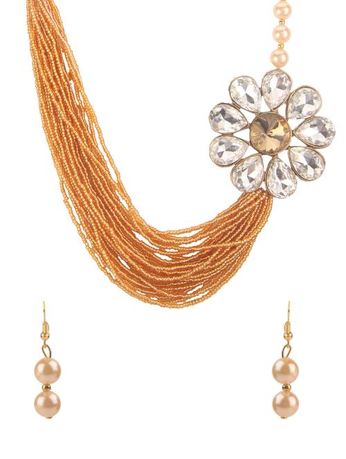 yellow necklace and earrings set - 15707506 - Very Small Image - 1