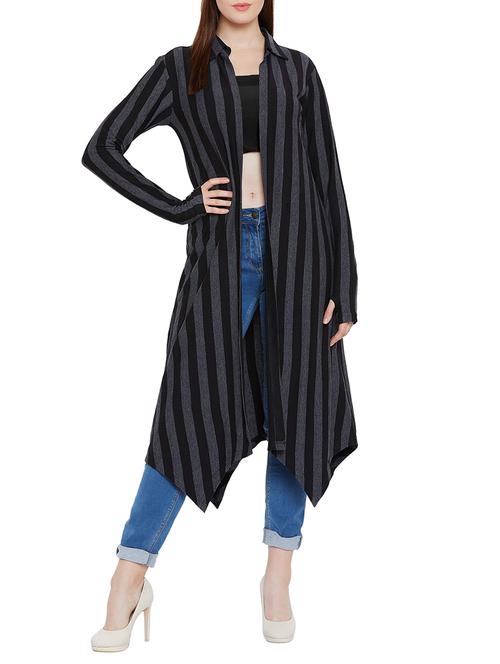 thumb hole detail asymmetric shrug - 15707873 - Very Small Image - 1