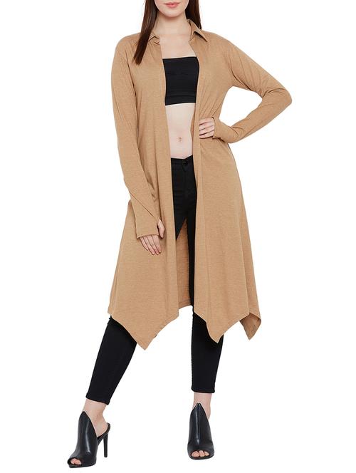 thumb hole detail asymmetric shrug - 15707877 - Very Small Image - 1