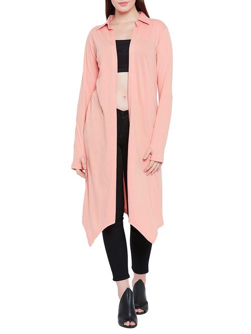 thumb hole detail asymmetric shrug - 15707879 - Very Small Image - 1