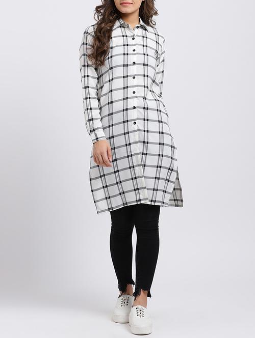straight checkered kurta - 15708375 - Very Small Image - 1