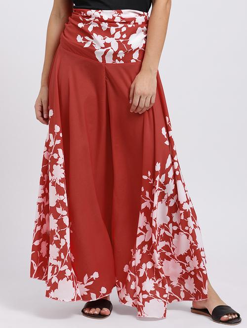 floral high rise flared palazzo - 15708388 - Very Small Image - 1