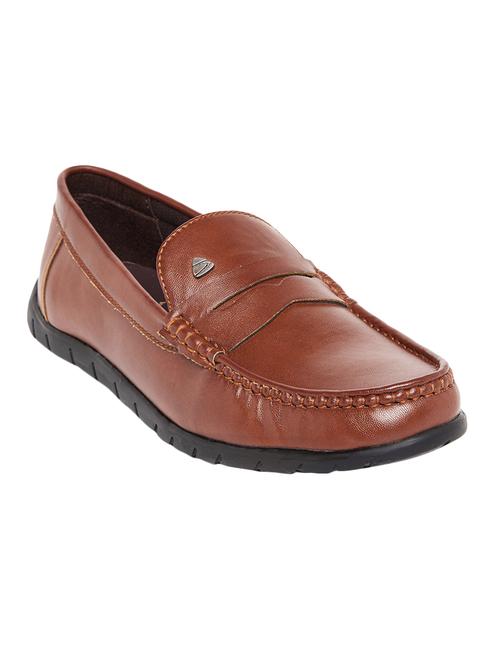 tan leatherette slip on loafers - 15708406 - Very Small Image - 1