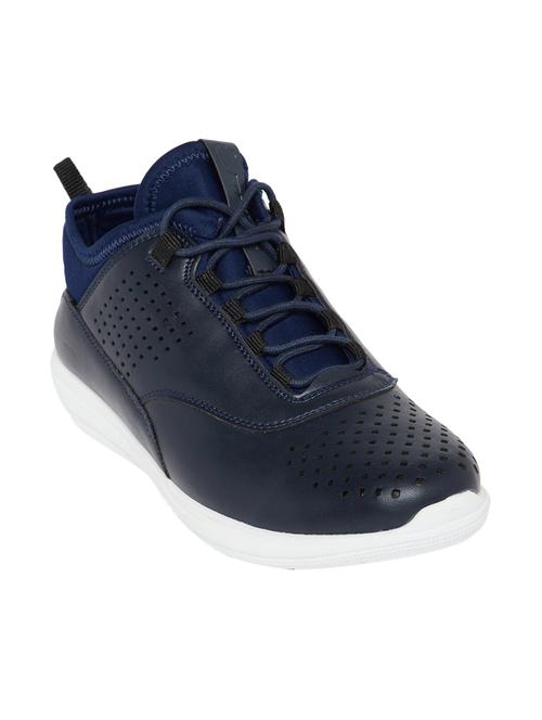 navy leatherette lace up shoes - 15708414 - Very Small Image - 1