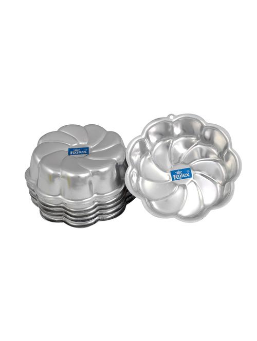 aluminium jelly cupcake muffin mould dec.round set of 6 s2 - 15708610 - Very Small Image - 1