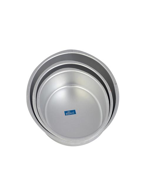 aluminium cake mould oval set of 3 500 gms - 1 kg cake - 15708716 - Very Small Image - 1