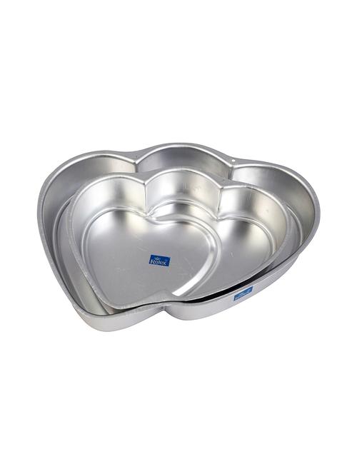 aluminium cake mould double heart jumbo set of 2 1 - 1.5 kg cake - 15708725 - Very Small Image - 1