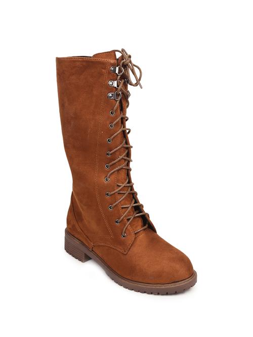 tan suede laceup boots - 15708916 - Very Small Image - 1