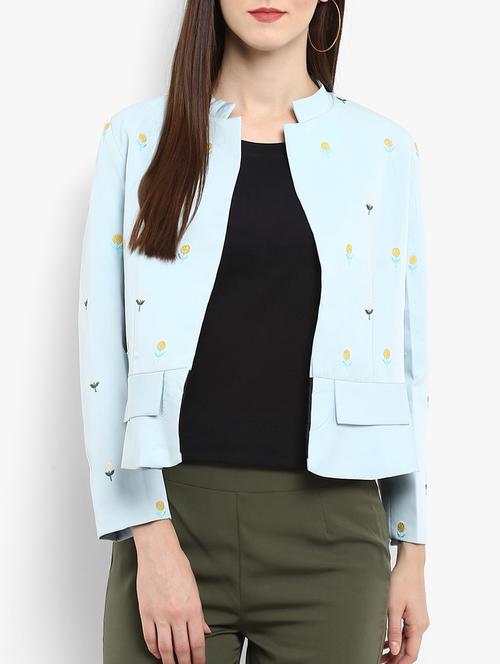 ice blue embroidered blazer - 15709412 - Very Small Image - 1