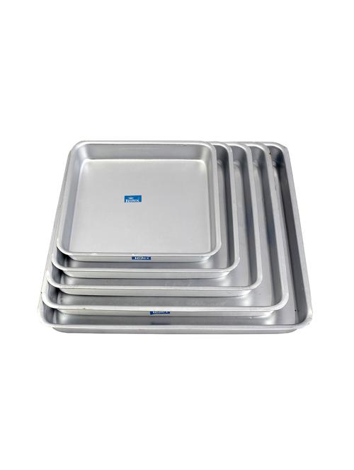 aluminium multipurpose square tray 1.1/4"ht set of 5 s0-4 - 15709516 - Very Small Image - 1