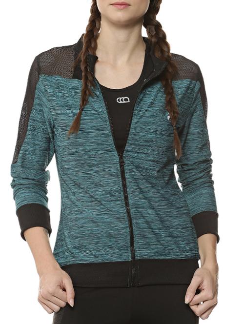 mesh paneled zip up jacket - 15709643 - Very Small Image - 1