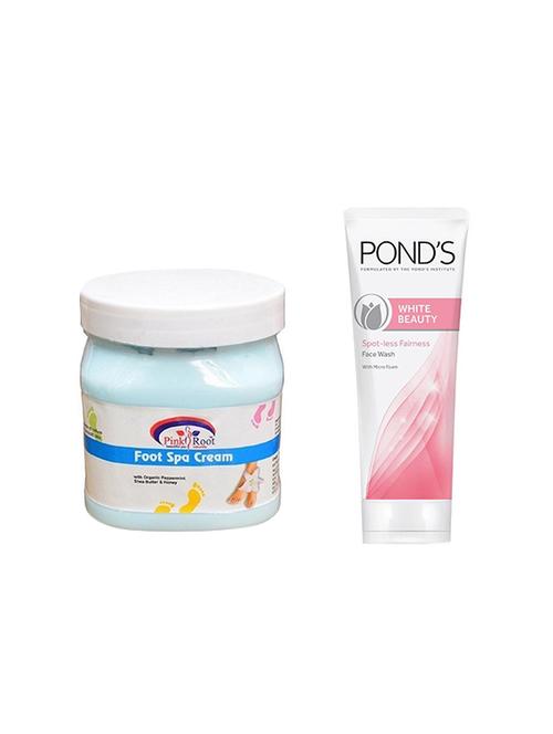 pink root foot spa cream and pond's white beauty facewash - 15710751 - Very Small Image - 1