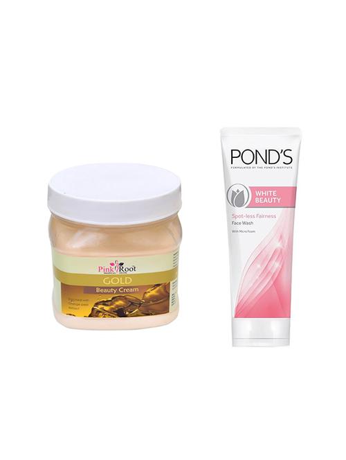 pink root gold cream and pond's white beauty facewash - 15710756 - Very Small Image - 1