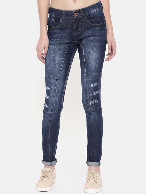 stone washed distressed jeans - 15713259 - Very Small Image - 1