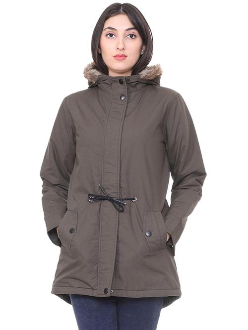 drawstring waist button detail jacket - 15713848 - Very Small Image - 1