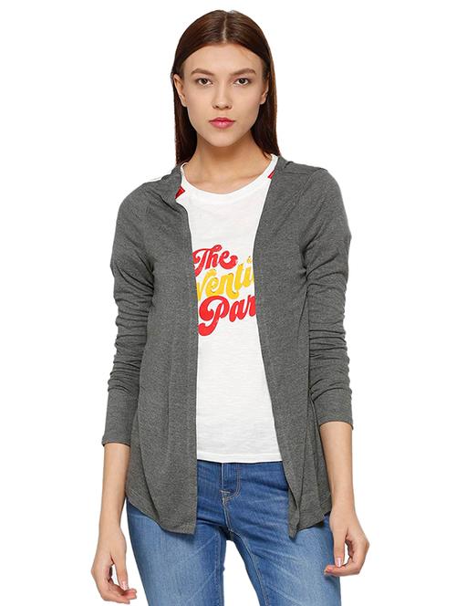 stone grey long sleeved shrug - 15713886 - Very Small Image - 1